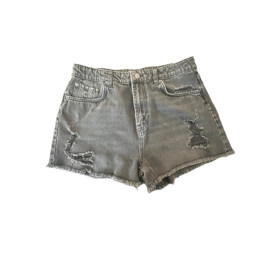 Wild Fable Women's High Rise Cut-off Shorts Distressed Black Wash Size 12